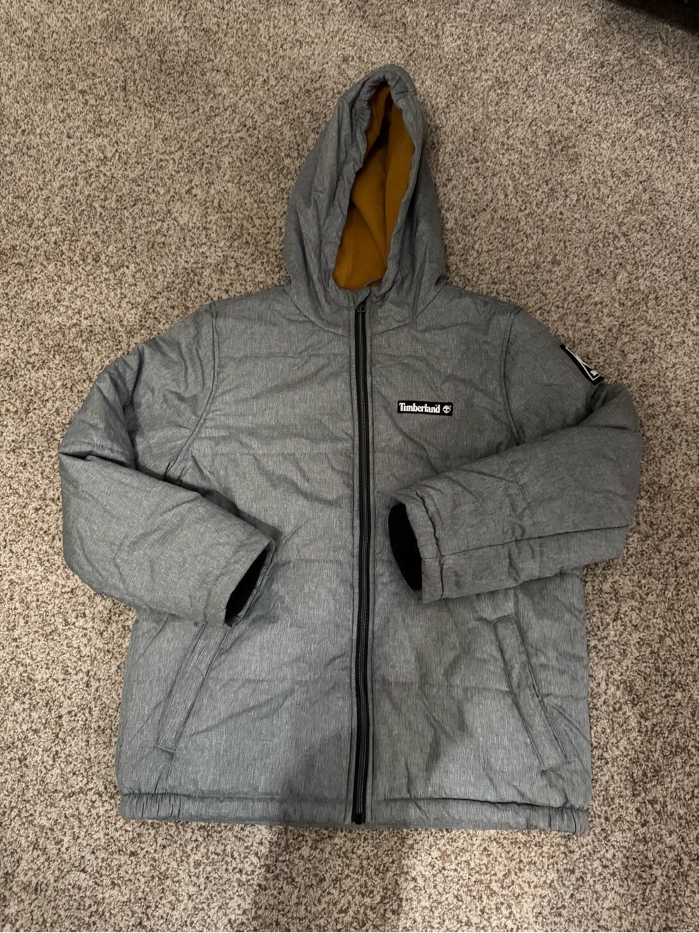 Boys Timberland Gray Winter Jacket / Coat Size: Large